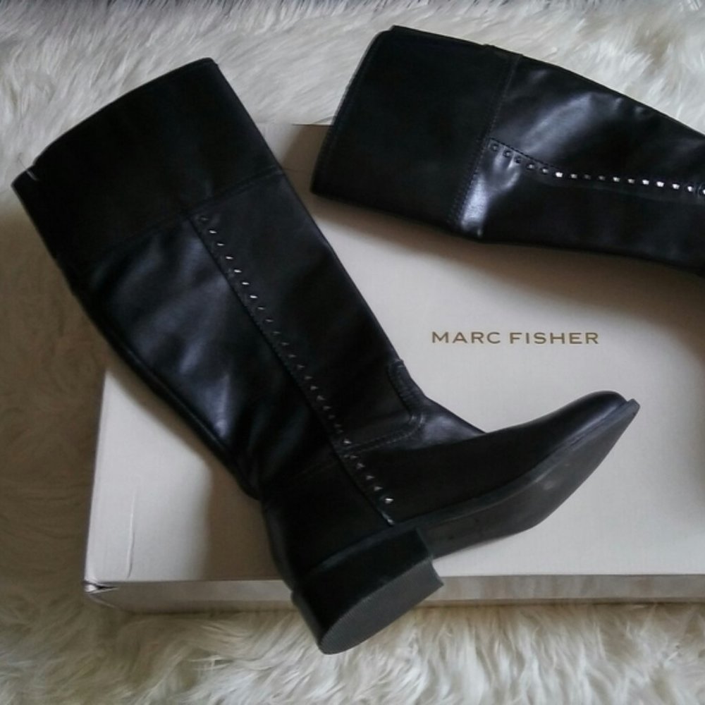 Marc Fisher Galaya Leather Studded Boot Size 6.5 - Picture 12 of 14